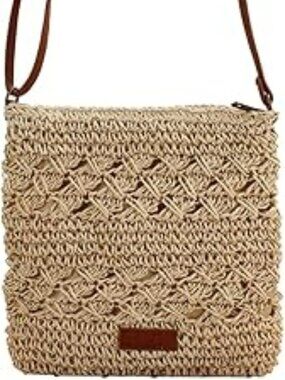 New Straw Crossbody Bags for Women Summer Beach Shoulder Purse Boho Vacation